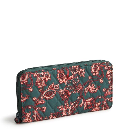 Vera Bradley Damen Premium Cotton Continental Wallet, Viktorianische Reben, Einheitsgröße von Vera Bradley