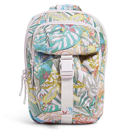 Vera Bradley Damen Utility Sling Rucksack Büchertasche, Regenwalddach – recycelte Baumwolle von Vera Bradley