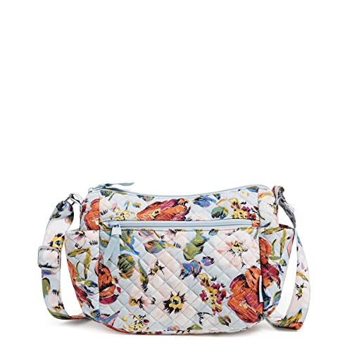 Vera Bradley Damen Cotton on The Go Crossbody Geldbörse, Sea Air Floral-Recycelte Baumwolle von Vera Bradley