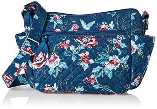 Vera Bradley Damen Cotton on The Go Crossbody Geldbörse, Rose Toile-Recycelte Baumwolle von Vera Bradley