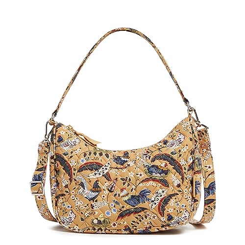 Vera Bradley Damen Frannie Crescent Baumwolle Crossbody Geldbörse, Französische Hühner von Vera Bradley