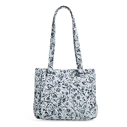 Vera Bradley Damen Schultertasche Mehreren Fächern Handtasche, Stauden grau – recycelte Baumwolle von Vera Bradley