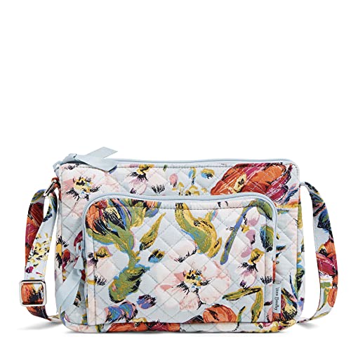 Vera Bradley Damen Kleine Hipster-Umhängetasche RFID-Schutz Crossbody Geldbörse, Sea Air Floral-Recycelte Baumwolle von Vera Bradley