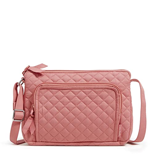 Vera Bradley Damen Kleine Hipster-Umhängetasche RFID-Schutz Crossbody Geldbörse, Terra Cotta Rose-Recycelte Baumwolle von Vera Bradley