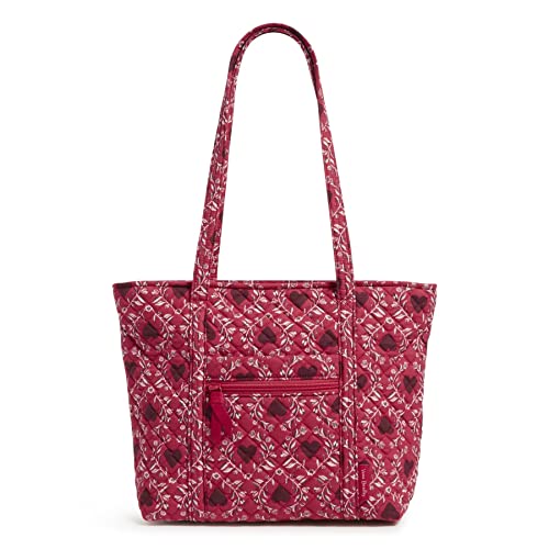 Vera Bradley Damen Kleine Vera Tragetasche Handtasche, Imperial Hearts Red-Recycelte Baumwolle von Vera Bradley