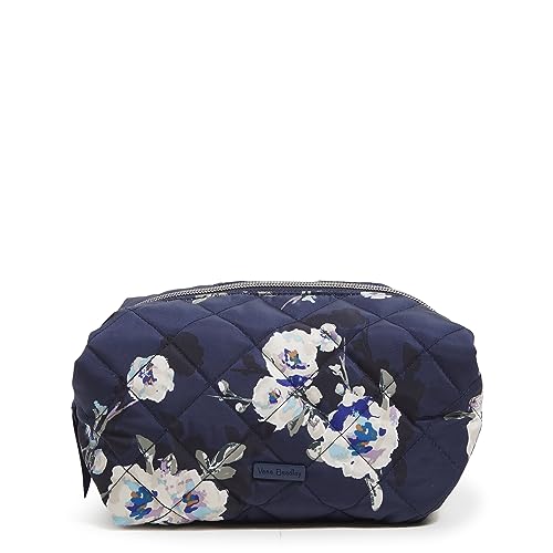 Vera Bradley Damen Kosmetiktasche aus Twill, mittlere Größe, Blüten und Zweige Marineblau, Einheitsgröße von Vera Bradley