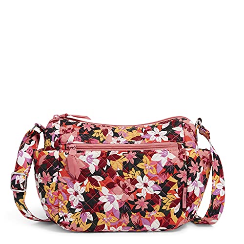 Vera Bradley Damen Kultige 4 Stück. Kosmetik-Set Umhängetasche, Rosa Blumenmuster – recycelte Baumwolle, Einheitsgröße von Vera Bradley