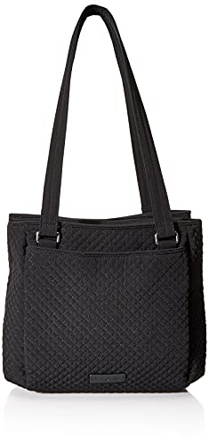 Vera Bradley Damen Schultertasche aus Mikrofaser mit Mehreren Fächern Handtasche, klassisches schwarz von Vera Bradley