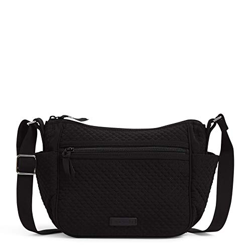 Vera Bradley Damen Crossbody-Tasche aus Mikrofaser für unterwegs Umhängetasche, schwarz von Vera Bradley