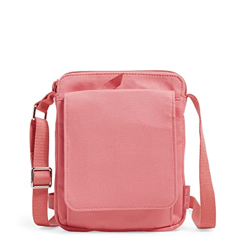 Vera Bradley Damen Mini-Hipster-Umhängetasche RFID-Schutz Crossbody Geldbörse, Rouge Rose-Recycelte Baumwolle von Vera Bradley