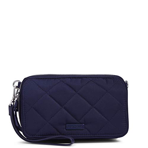 Vera Bradley Damen Performance Twill All in One Crossbody Purse with RFID Protection Umhängetasche, Klassisches Marineblau von Vera Bradley