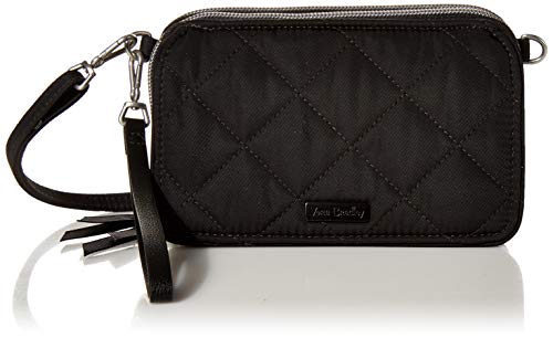 Vera Bradley Damen Performance Twill RFID-Schutz Umhängetasche, Schwarz von Vera Bradley