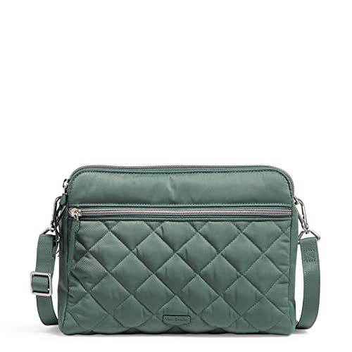 Vera Bradley Damen Performance Twill-Umhängetasche mit DREI Fächern Crossbody Geldbörse, Olivenblatt von Vera Bradley