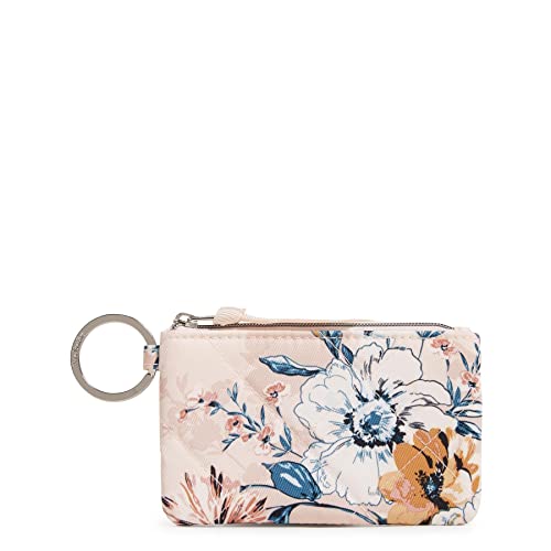 Vera Bradley Damen Performance Twill-Hülle mit Reißverschluss Ausweishülle, Pfirsichblüten-Bouquet von Vera Bradley