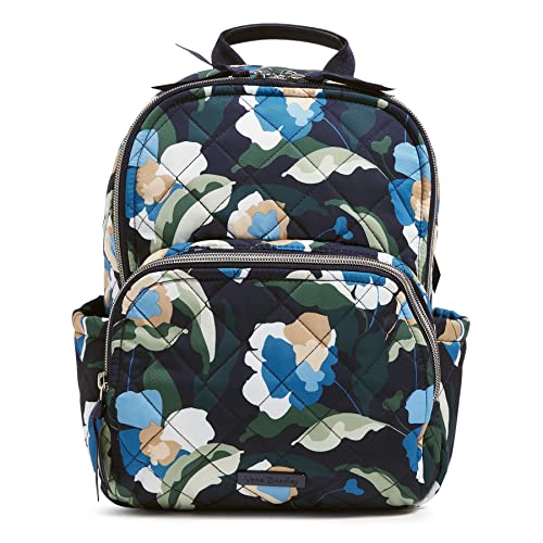 Vera Bradley Damen Performance Twill Kleiner Rucksack Büchertasche, Eingetauchte Blüten von Vera Bradley