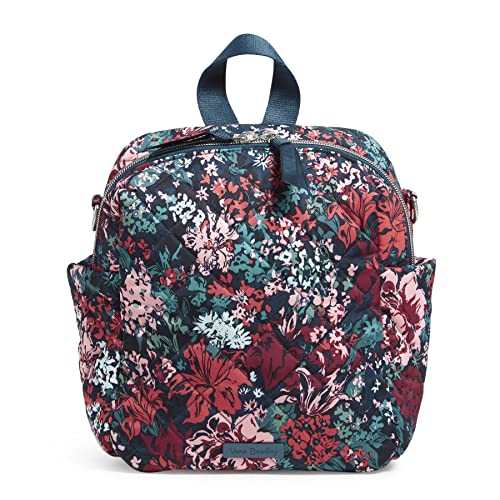 Vera Bradley Damen Performance Twill-Rucksack, klein Büchertasche, Kohlrose Cabernet, Einheitsgröße von Vera Bradley