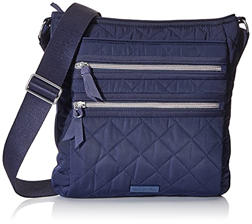 Vera Bradley Damen Performance Twill-Geldbörse mit 3 Reißverschlüssen Umhängetasche, Französisches Paisley von Vera Bradley