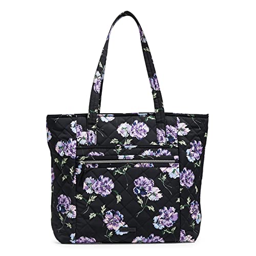 Vera Bradley Damen Performance Twill Vera Tragetasche Handtasche, Floating Plum Pansies von Vera Bradley