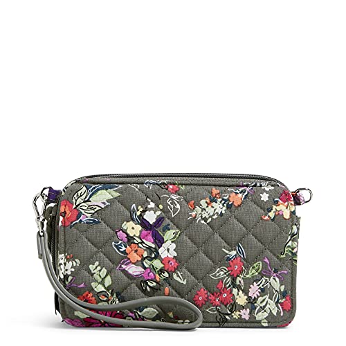 Vera Bradley Damen RFID-Schutz Umhängetasche, Hope Blooms – recycelte Baumwolle von Vera Bradley