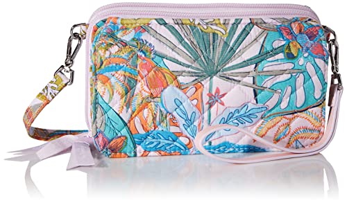 Vera Bradley Damen RFID-Schutz Umhängetasche, Rain Forest Baldachin, recycelte Baumwolle von Vera Bradley