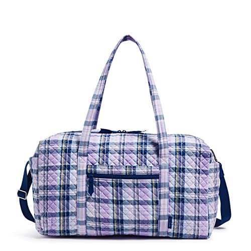 Vera Bradley Damen Große Reisetasche, Amethyst Plaid-Recycelte Baumwolle von Vera Bradley