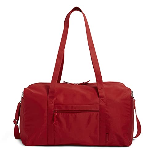 Vera Bradley Große Reisetasche für Damen aus Baumwolle, Kardinalrot – recycelte Baumwolle, Einheitsgröße, Große Reisetasche aus Baumwolle von Vera Bradley