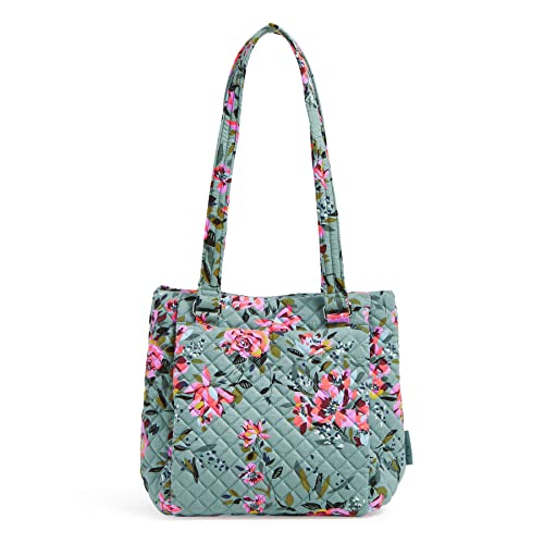 Vera Bradley Damen Schultertasche Mehreren Fächern Handtasche, Rosy Outlook – recycelte Baumwolle von Vera Bradley