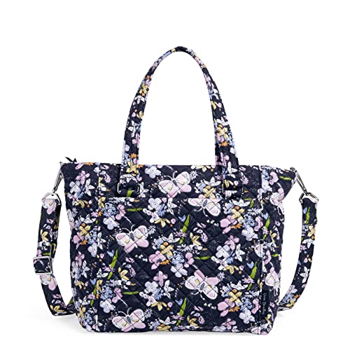 Vera Bradley Damen Schultertasche Mehreren Trägern Handtasche, Bloom Boom Navy – recycelte Baumwolle von Vera Bradley