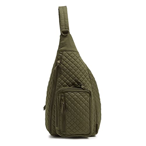 Vera Bradley Damen Sling-Rucksack Büchertasche, Climbing Ivy Green-Recycelte Baumwolle von Vera Bradley