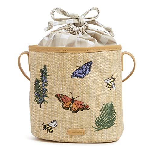 Vera Bradley Damen Stroh Umhängetasche, Nature Study Neutral von Vera Bradley