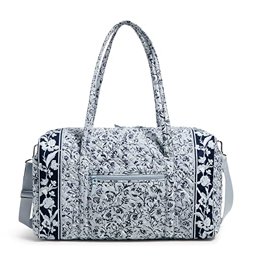 Vera Bradley Damen kultige große Reisetasche, Signature Baumwolltasche, Einheitsgröße, Stauden Grau - Recycelte Baumwolle, Einheitsgröße, Große Reisetasche aus Baumwolle von Vera Bradley