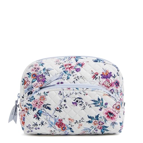 Vera Bradley Große Kosmetiktasche für Damen aus Baumwolle, Magnifique Floral, Einheitsgröße von Vera Bradley