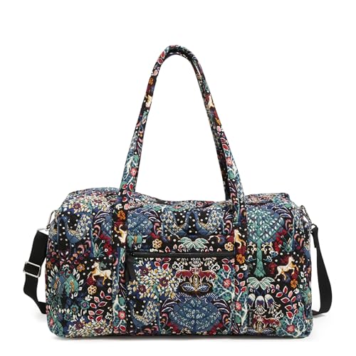 Vera Bradley Große Reisetasche für Damen, Baumwolle, Enchantment, Einheitsgröße, Verzauberung, Einheitsgröße, Große Reisetasche aus Baumwolle von Vera Bradley