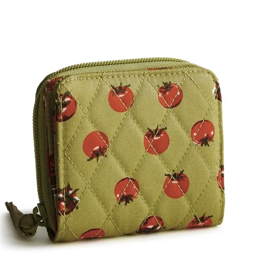 Vera Bradley Kleine Geldbörse mit Reißverschluss aus hochwertiger Baumwolle, Tiny Tomatoes Palm, Einheitsgröße Vera Bradley Kleine Geldbörse mit Reißverschluss aus hochwertiger Baumwolle, Tiny Tomatoes Palm, Einheitsgröße von Vera Bradley