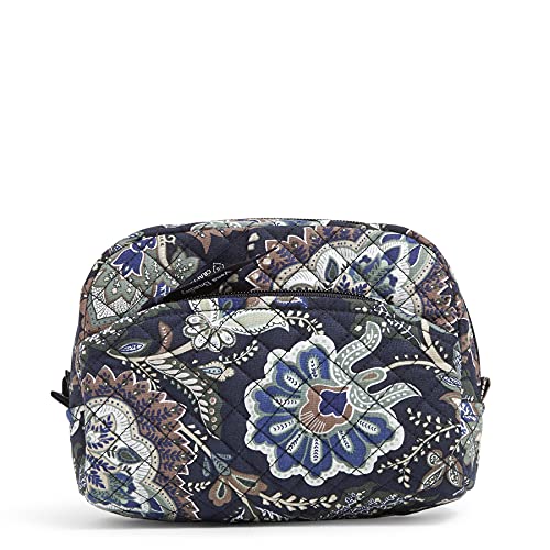 Vera Bradley Kosmetiktasche für Damen, Baumwolle, mittelgroß, Java Navy Camo – recycelte Baumwolle, Einheitsgröße von Vera Bradley