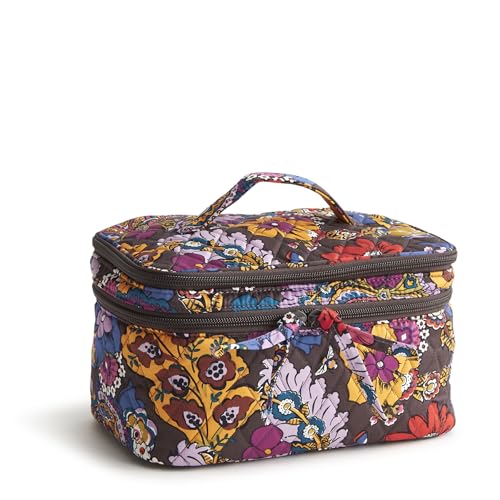 Vera Bradley Kosmetiktasche für Damen, Baumwolle, zum Aufbürsten, Farbenfroher Blumenstrauß, Einheitsgröße von Vera Bradley