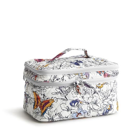 Vera Bradley Kosmetiktasche für Damen, Baumwolle, zum Aufbürsten, Flügel + Blüte, Einheitsgröße von Vera Bradley