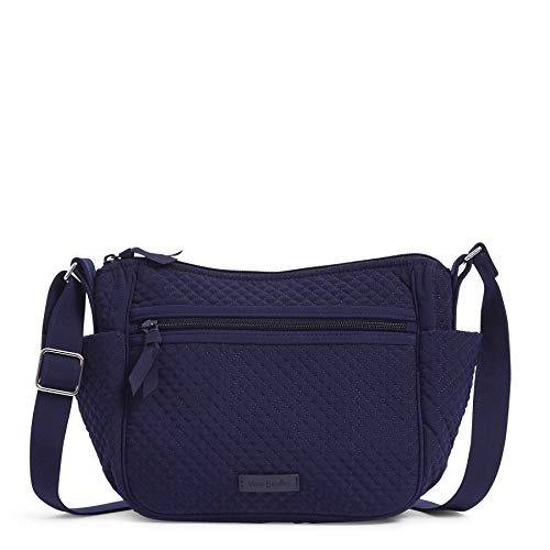 Vera Bradley Damen Crossbody-Tasche aus Mikrofaser für unterwegs Umhängetasche, Marineblau von Vera Bradley