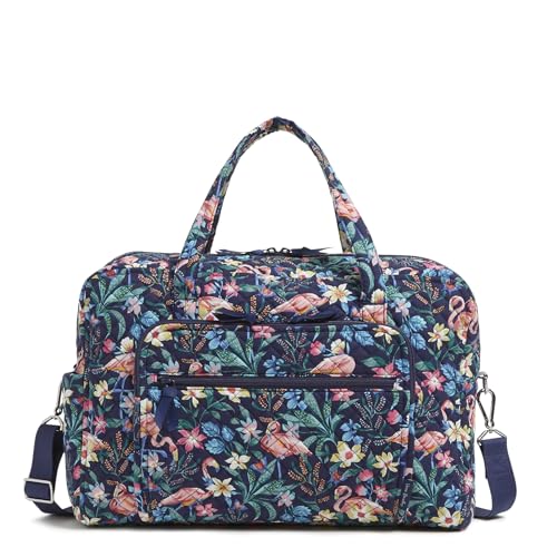 Vera Bradley Wochenend-Reisetasche aus Baumwolle für Damen, Flamingo-Garten, Einheitsgröße von Vera Bradley