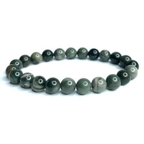 Armband aus grünem Jaspis – Naturstein 8 mm für Damen & Herren – positive Energie & Harmonie – Energie-Schmuck in Lithotherapie – originelles Geschenk für Geburtstag, besondere Anlässe von Vera Mentis