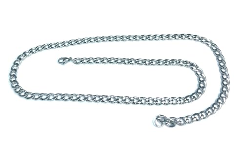 Vera Mentis Herren-Halskette Kubanische Kette 60 cm – Edelstahl glänzend – männlicher Schmuck elegant & robust – Geschenkidee Mode Streetwear von Vera Mentis