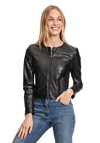 Vera Mont Damen Blazer-Jacke mit Reißverschluss Schwarz,36 von Vera Mont