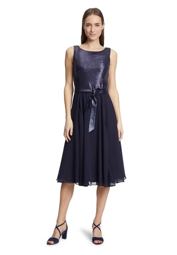 Vera Mont Damen Cocktailkleid mit Gürtel Patch Dark Blue/Dark Blue,40 von Vera Mont