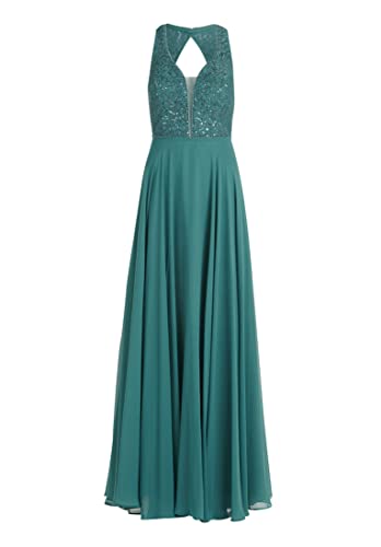 Vera Mont Damen Abendkleid mit Pailletten, Smoky Teal, 44 von Vera Mont