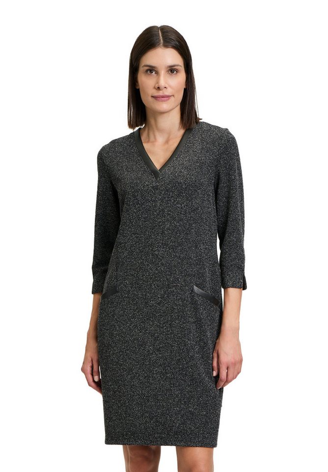 Vera Mont A-Linien-Kleid Damen Businesskleid mit V-Ausschnitt Materialmix von Vera Mont