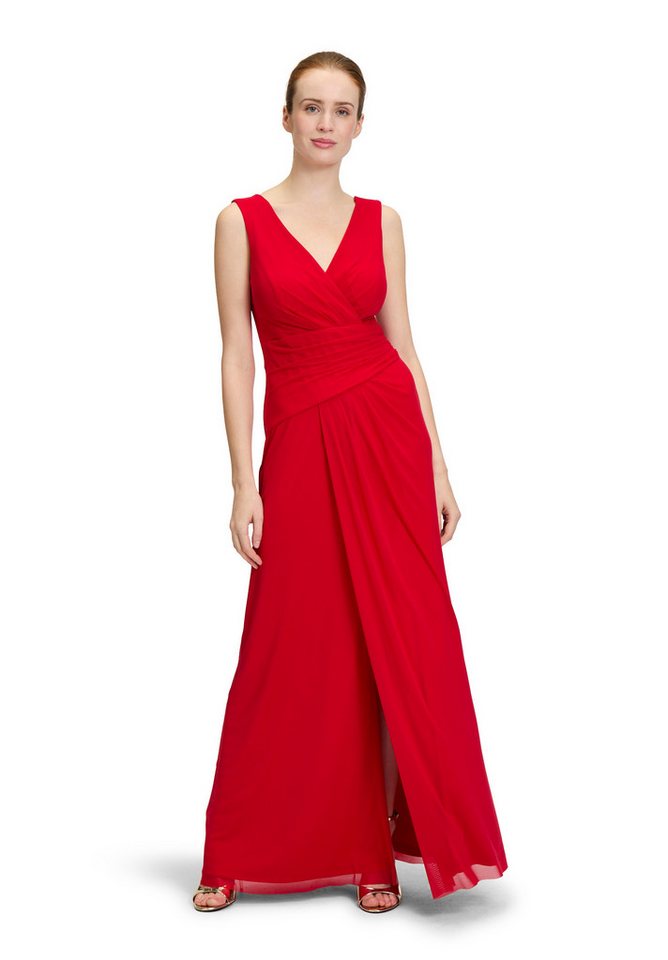 Vera Mont Abendkleid Damen Abendkleid mit V-Ausschnitt Falten von Vera Mont
