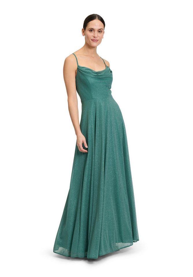 Vera Mont Abendkleid Damen Abendkleid mit Wasserfallausschnitt Glitzer von Vera Mont