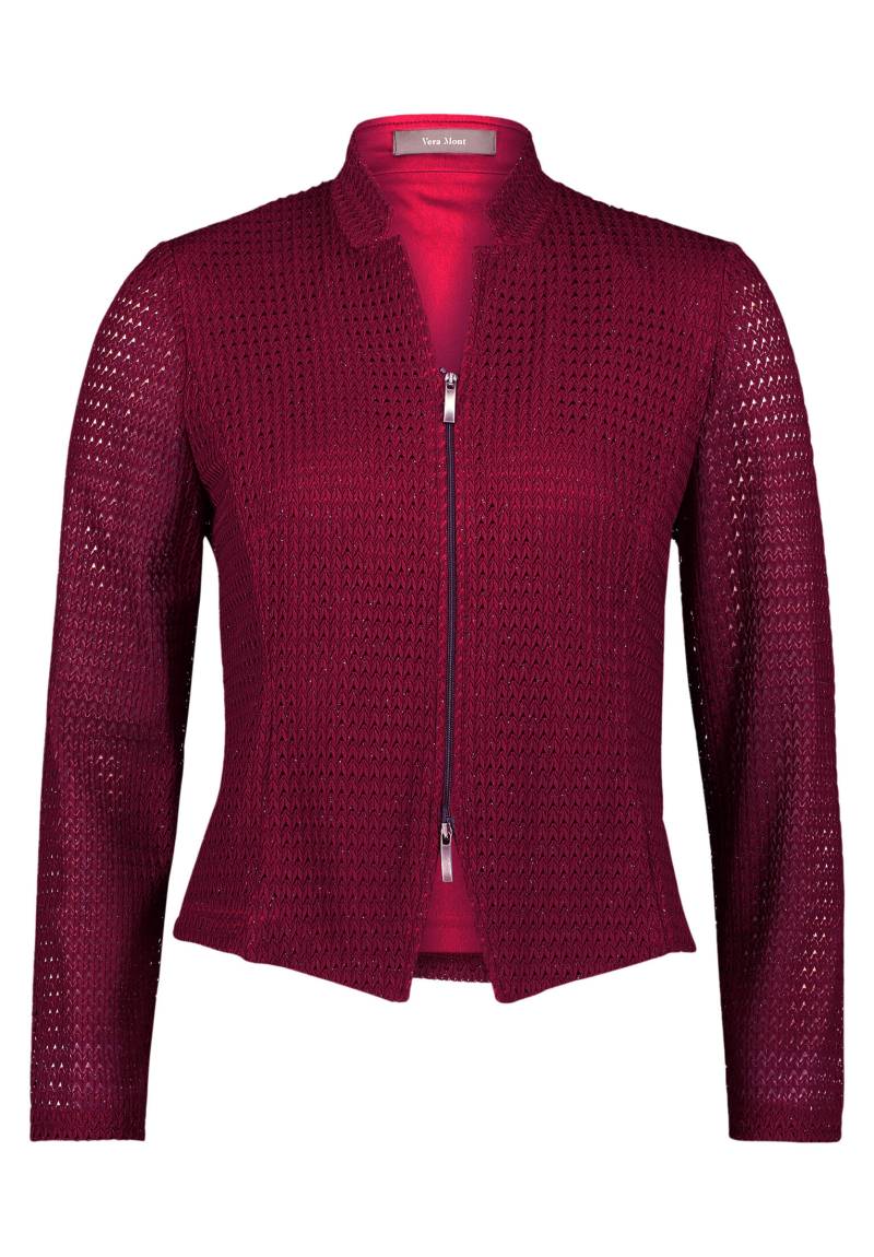 Vera Mont - Blazer-Jacke rot/grau - Gr. - 44 von Vera Mont