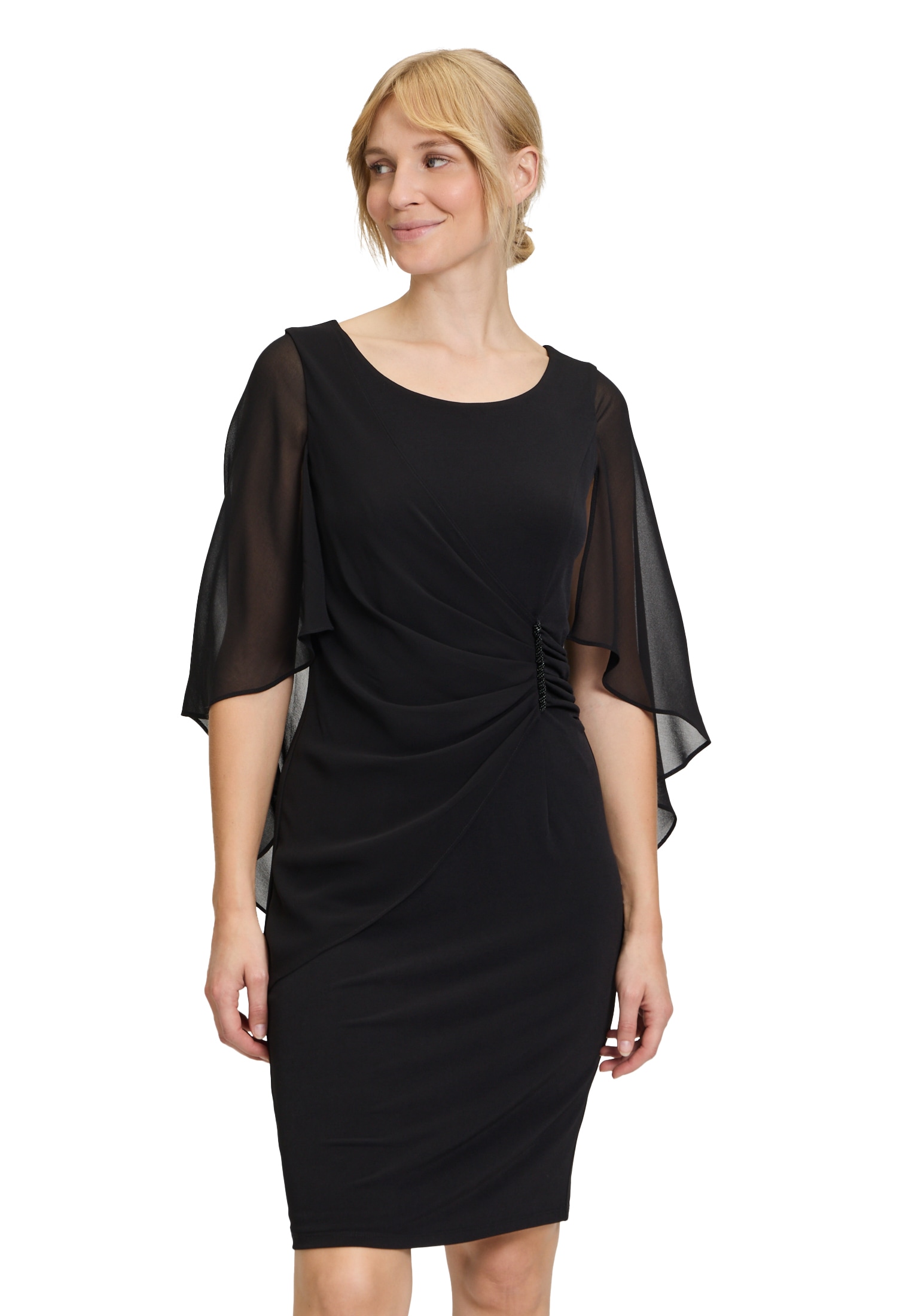 Vera Mont Cocktailkleid "Damen Cocktailkleid mit Raffung" Ohne Tasche Materialmix von Vera Mont