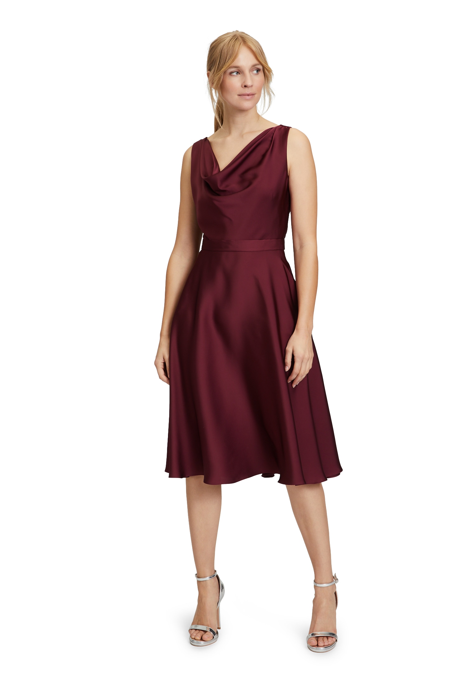 Vera Mont Cocktailkleid "Damen Cocktailkleid mit Wasserfallausschnitt" Nahttasche Form von Vera Mont